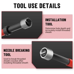131-Pcs Helicoil Thread Repair Kit, M5 M6 M8 M10 M12 Insert Set Tool, for Car Engine & Motorcycle, Fix Stripped Threads