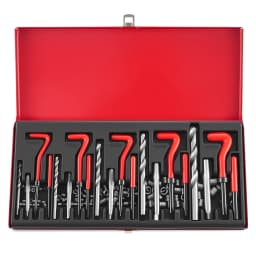 131-Pcs Helicoil Thread Repair Kit, M5 M6 M8 M10 M12 Insert Set Tool, for Car Engine & Motorcycle, Fix Stripped Threads