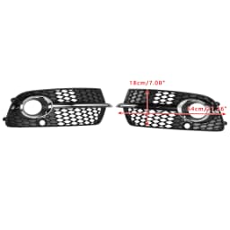 Artudatech Front Bumper Fog Light Grille Fit for Audi Q5 S-Line SQ5 2013-2017 Black Chrome