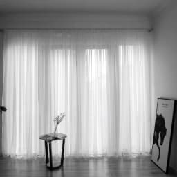 Voltsify Sheer Voile Window Curtain Panel, 100cm W X 200cm H