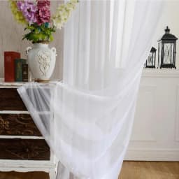 Voltsify Sheer Voile Window Curtain Panel, 100cm W X 200cm H