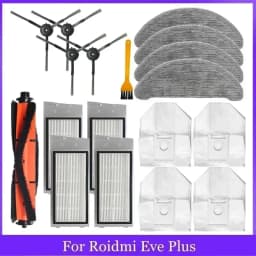 For Roidmi Eve Plus SDJ01RM Robotic Vacuum Cleaner Spare Parts Mop Cloth Hepa Filter Main Brush Side Brush Accessories