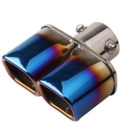 Car Exhaust Tip Stainless Steel Exhaust Tail Throat Square Tail Pipe For 2.5-inch Intake Exhaust Systems