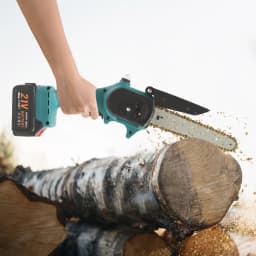 Mini Handheld Electric Chainsaw 8 Inch Portable Cordless Brushless for Branch Tree Cutting Pruning