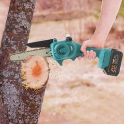 Mini Handheld Electric Chainsaw 8 Inch Portable Cordless Brushless for Branch Tree Cutting Pruning