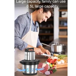 Food Processor 6.5L Electric Meat Grinders Stainless Steel Vegetable Slicer Chopper Crusher Kitchen Blenders Home Appliance