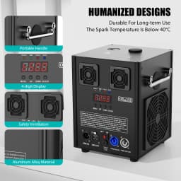 GWONG 700W Pyrotechnics Machines Cold Spark Spark Machine D-MX512 With Remote Control for Bar Party DJ Christmas Wedding