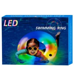 Ring Pool Float Inflatable Pool Swim Raft Inflatable Glitter LED Swim Rings For Kids Swimming Tubes Toys For Beach Party