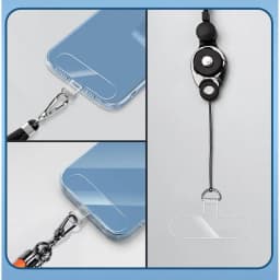 Phone Lanyard Tab Anti-lost Lanyard Strap Ultra-thin Stainless Steel Replacement Phone Lanyard Straps Phone Case Accessories