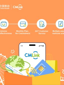 90-Day 40GB Mainland China Data Pack, 1GB UK Data, 100 UK mins, One-off package for £19