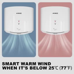 AIKE Automatic Sensor Hands Dryer 1400W High Speed Air Hand Drying Machine Bathroom Toilet Washroom Hand Dryer 10S Quick Drying