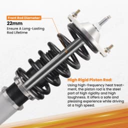 maXpeedingrods Coilovers Suspension Kit with Adjustable Damper for Mazda Miata MX-5 1990-2005 Grey