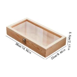 Wood Specimen Display Case Butterfly Frame Case Earrings Rings Necklaces Organizer Holder Display Case Specimen Showcase With