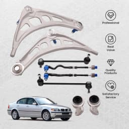 Front End Suspension Control Arm Wishbone Ball Joints Bushing Kit for BMW E46  31126758519 31126752717 New