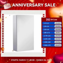 HOMCOM Wall Mounted Bathroom Mirror Glass Storage Cabinet Stainless Steel