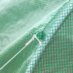 3.5 X 2m Walk-In Polytunnel Greenhouse with Steel Frame Roll up Door Green