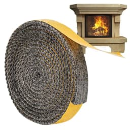Fireplace Seal Rope Self-Adhesive Fiberglass Sealing Tape Temperature Resistant Furnace Stoves Door Gasket Tape for Stoves