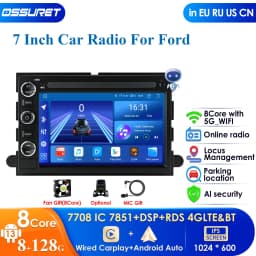 Car Intelligent Systems Car Multimedia Player for Ford 500 F150 Explorer Edge Escape Sport Lincoln Expedition Mustang Carplay 4G