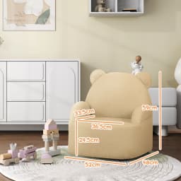 AIYAPLAY Kids Armchair, Bear Shaped Toddler Chair, Baby Armchair for Bedroom Playroom Living Room, for 18 Months to 3 Years
