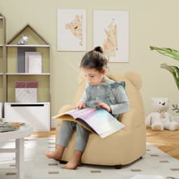 AIYAPLAY Kids Armchair, Bear Shaped Toddler Chair, Baby Armchair for Bedroom Playroom Living Room, for 18 Months to 3 Years