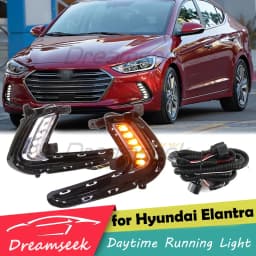 LED DRL Day Lights for Hyundai Elantra AD 2016 2017 2018 Daytime Running Light with Turn Signal