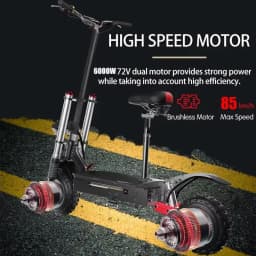 3200W/6000W Dual Motor Electric Scooter for Adults 20AH-26AH Lithium Battery Foldable Electric Scooter with Seat/No Seat