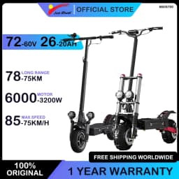 3200W/6000W Dual Motor Electric Scooter for Adults 20AH-26AH Lithium Battery Foldable Electric Scooter with Seat/No Seat