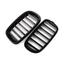 2pcs Car Grilles Front Bumper Grille Replacement Exterior Styling Decoration Compatible For F15/F16 X5 X6 2014-2017