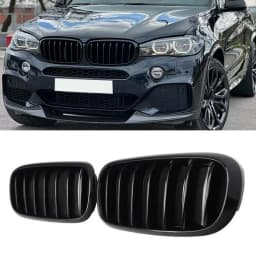 2pcs Car Grilles Front Bumper Grille Replacement Exterior Styling Decoration Compatible For F15/F16 X5 X6 2014-2017