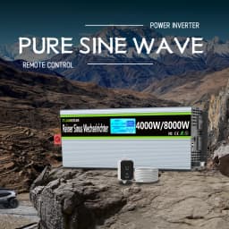 U.K Plug Pure Sine Wave Power Inverter 8000W DC 12V/24V To AC 240V Frequency Converter 50hz Solar Car Inverter Transformer LED