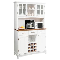 GOFLAME Buffet Sideboard Dining Room Cupboard Kitchen Island Cabinet w/Wine Compartments