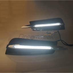 2Pcs LED DRL Daytime Running Light for Chevy Chevrolet Cruze 2011-2015 Car Fog Turn Signal Lamp Driving Daylights 3Color Bumper