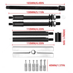 13pcs Insert Bearing Race Puller Removal Tool Embedded Bearing Disassembly Kit with Case