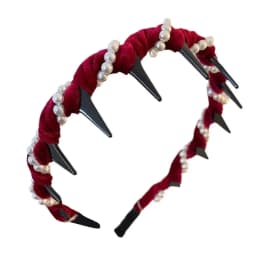 Pearl Headband Tooth Wave Headdress Non-Slip Wedding Bride Teeth Comb Headbands Pearl Hairband Accessories Girls for Women