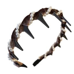 Pearl Headband Tooth Wave Headdress Non-Slip Wedding Bride Teeth Comb Headbands Pearl Hairband Accessories Girls for Women