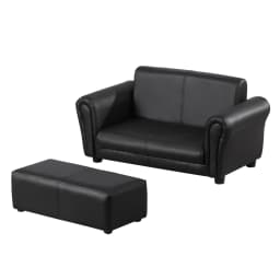HOMCOM 2 Seater Toddler Chair Kids Twin Sofa Childrens Double Seat Chair Armchair with Footstool