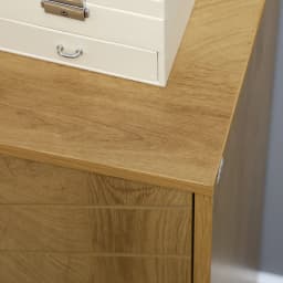 HOMCOM Storage Cabinet for Living Room Sideboard with Chevron Doors Natural