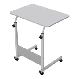 Voltsify Height Adjustable Mobile Table Overbed Desk with Wheels Laptop Tray Stand,60cmWx 40cmDx 87cmH
