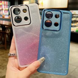 Luxury Bling Soft Silicone Glitter Paper Case For Xiaomi Redmi Note 13 13ProPlus 13C 12S 12C 11S 10C POCO X6 M6 Pro Clear Cover