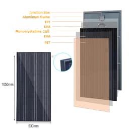 450W 300W 150W Rigid Solar Panel Kit 12v Solar Charging Panels Aluminum Frame Photovoltaic System, for Home Outdoor RV Roof
