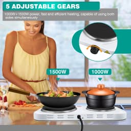 Single/Double-Head Electric Stove Electric Hot Plate Portable Kitchen Table Top Stove Hotplate 2000W Cooking Pot