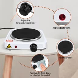 Single/Double-Head Electric Stove Electric Hot Plate Portable Kitchen Table Top Stove Hotplate 2000W Cooking Pot