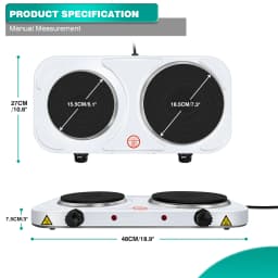 Single/Double-Head Electric Stove Electric Hot Plate Portable Kitchen Table Top Stove Hotplate 2000W Cooking Pot