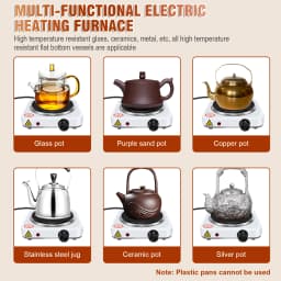 Single/Double-Head Electric Stove Electric Hot Plate Portable Kitchen Table Top Stove Hotplate 2000W Cooking Pot