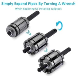 3Pcs Car Exhaust Tail Pipe Expander Kit Tool Set  Muffler Expander Set Spreader Dent Remover Tool Kit 1-1/8" to 3-1/2"