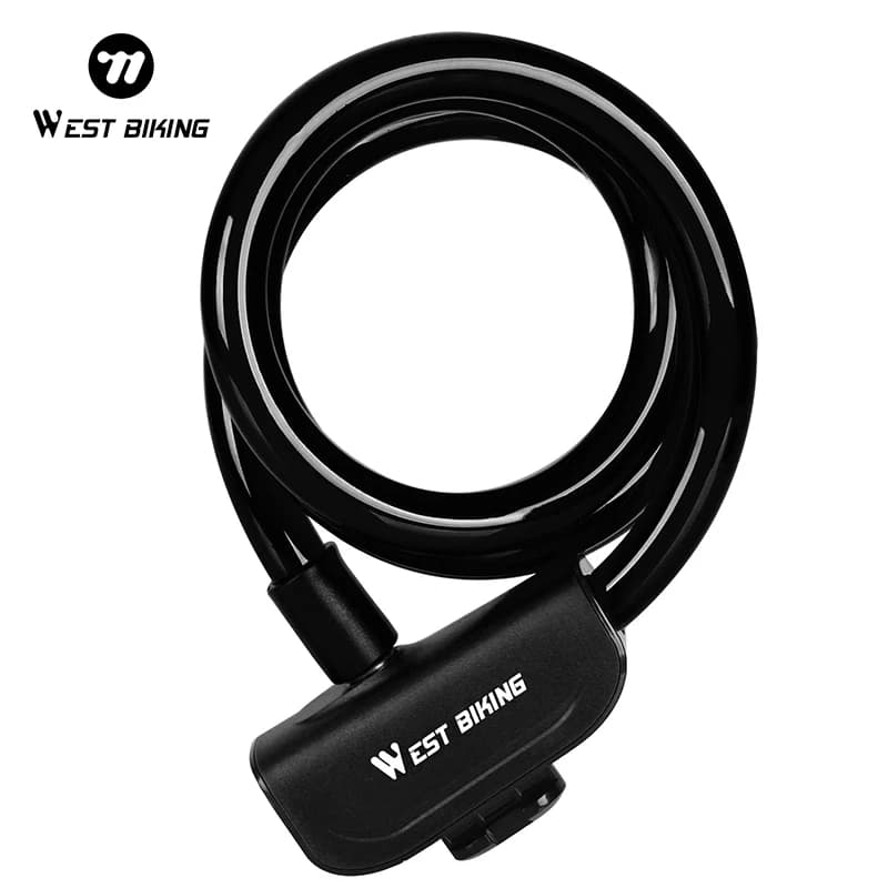 WEST BIKING Bike Cable Lock Multicolor Anti-theft Locks for Bicycle Electric Bike Motorcycle Copper Core Durable Steel MTB Lock