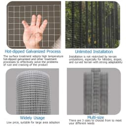 BRIEFNESS Galvanised wire mesh Multi-purpose wire Easy to cut Vegetable protection mesh Climbing plant support mesh Fencing