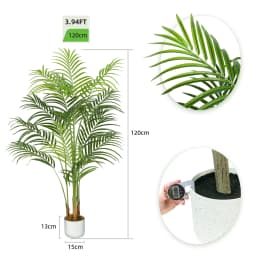 mcc direct Artificial Palm Tree with Plastic Planter and Artificial Moss for House Bedroom Office Garden Store Decoration