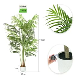mcc direct Artificial Palm Tree with Plastic Planter and Artificial Moss for House Bedroom Office Garden Store Decoration
