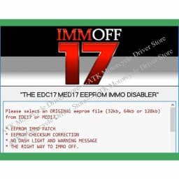 IMMOFF17 Immo Off method Ecu software EDC17 MED17 Ecu Program Support Au-di Cit-roen SE-AT Sk-oda V-w-EEPROM anti-theft patch